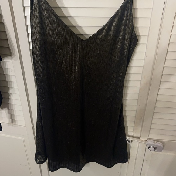 House of Harlow 1960 Revolve metallic gold black small mini dress - Picture 3 of 6